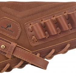 Busc de crosse cartouchière .308 30.06 pour droitier - cuir véritable - marron - LIVRAISON GRATUITE