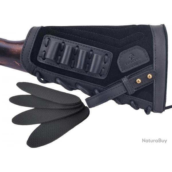 Busc de crosse avec cartouchire .308 30-06 pour gaucher + 4 inserts - noir - LIVRAISON GRATUITE