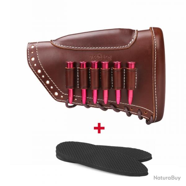 Sabot amortisseur avec cartouchire + inserts - gaucher - 100% cuir - LIVRAISON GRATUITE