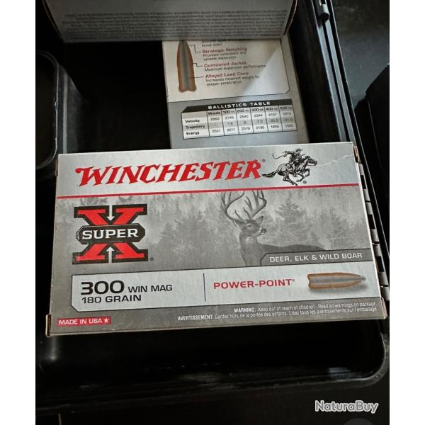 Balles winchester X SUPER 300 Win mag 180 grain lot de 3 boites