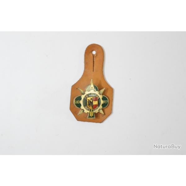 Insigne 680e Régiment de Circulation Routière, 680 RCR DRAGO  émail, dos guilloché