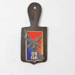 Insigne 51e Régiment d'Artillerie 51 RA, DRAGO relief, aigle argenté G3181