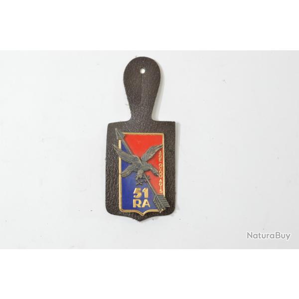 Insigne 51e Régiment d'Artillerie 51 RA, DRAGO relief, aigle argenté G3181