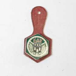 Insigne EAT Ecole d'Application du Train, FRAISE hexagonal, émail, dos lisse