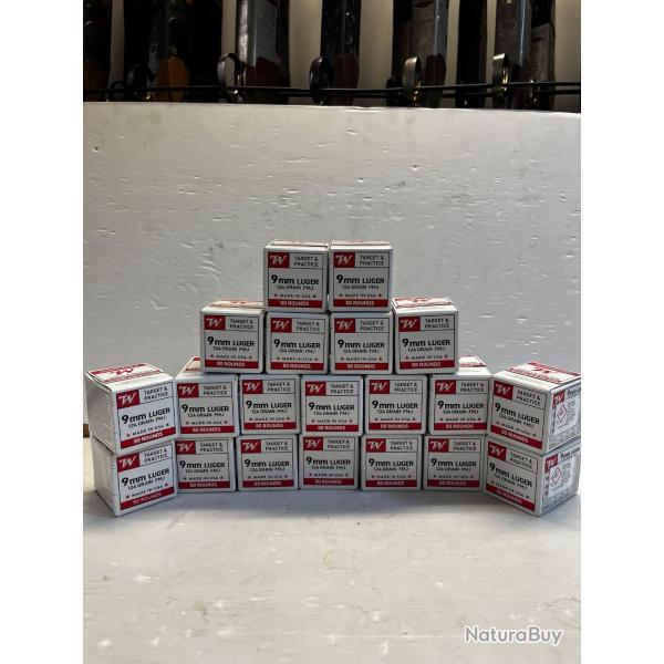 Op mun ! BALLES WINCHESTER CALIBRE 9x19 FMJ 124GR PAR 1000