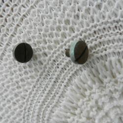 lot de deux vis en laiton pour militaria