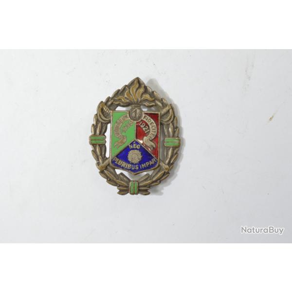 Insigne 1er Régiment Etranger de Cavalerie REC, Drago dos guilloché argenté Legion Etrangère