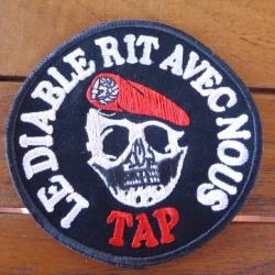 ECUSSON TAP PARACHUTISTE LE DIABLE RIT AVEC NOUS