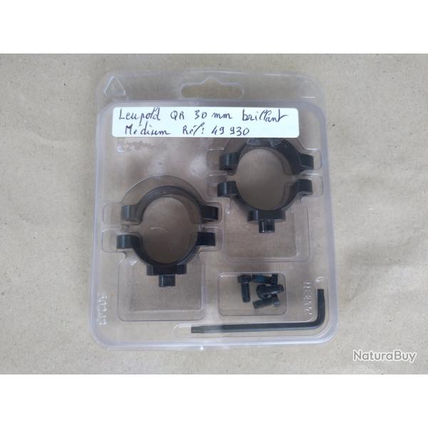 Leupold colliers QR 30 mm mdium brillant 49 930
