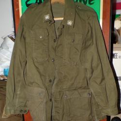 VESTE DE TREILLIS MILITAIRE DE L'ARMEE ITALIENNE 1979, TAILLE M SOIT 39-40  , BON ETAT VOIR PHOTOS