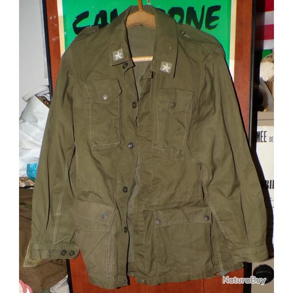 VESTE DE TREILLIS MILITAIRE DE L'ARMEE ITALIENNE 1979, TAILLE M SOIT 39-40 , BON ETAT VOIR PHOTOS