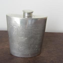 Flasque à Whisky Trio Pewter Sheffield 1960