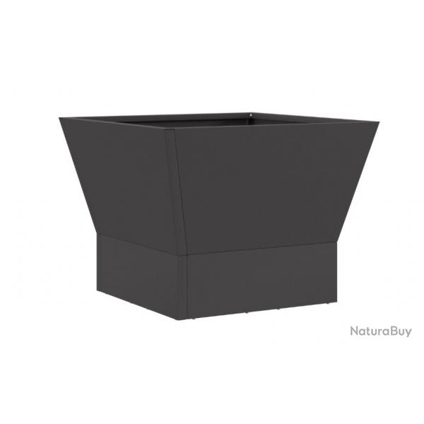 Brasero braise noir 40 x 40 x 35 cm acier transportable pratique extrieur convivial