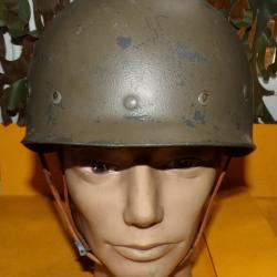 CASQUE MILITAIRE LEGER DE L'ARMEE B.W ALLEMAGNE DE L'OUEST TYPE O.T.A.N , U.S , TAILLE 56-58,PEU SE