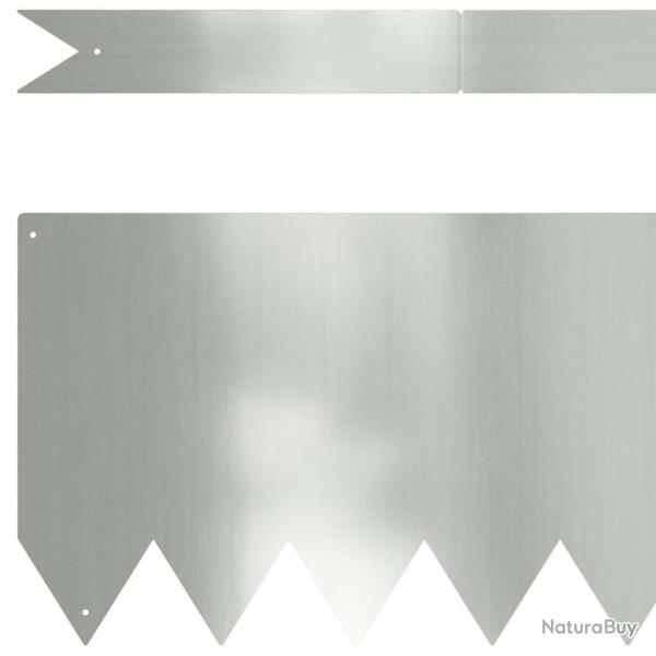 Bordures de pelouse 20 pices 100x0.5x20 cm en acier galvanis