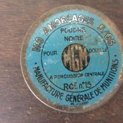 Ancienne boite vide MGM 100 amorçages Réf N°15