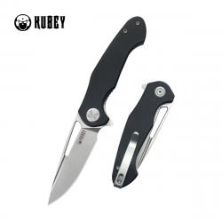Couteau Kubey Dugu Lame Acier 14C28N Manche G10 Noir KIVT LinerLock KUB210E
