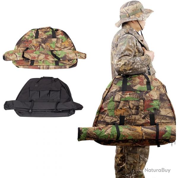 Sac Tir  l'Arc  Poulies Triangulaire 65x50 cm  Housse de Transport avec Poche Flches Camouflage