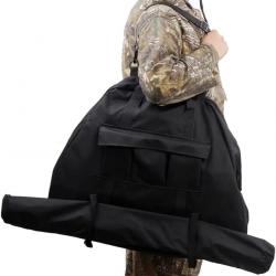 Sac Tir à l'Arc  Poulies Triangulaire 65x50 cm  Housse de Transport avec Poche Flèches Noir
