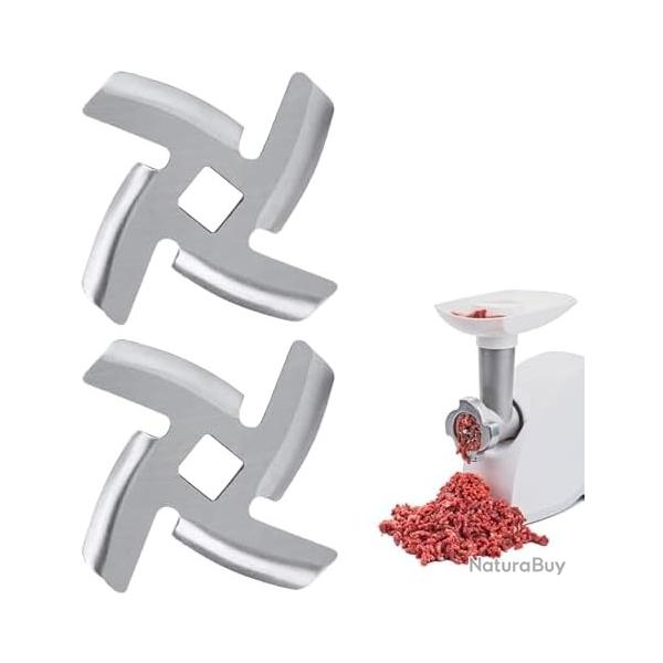2 Pices Lame de Hachoir  Viande en Acier Inoxydable 47mm Ouverture 8,3 mm