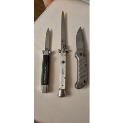 3 couteaux automatiques anciens, 60 au choix