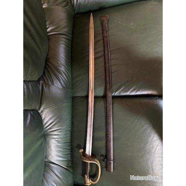 Sabre adjudant d'infanterie . Model 1845 .