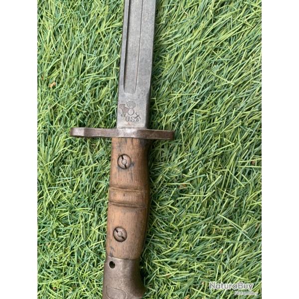 Baonnette US remington 1917 avec fourreau original en T.B.E  ( 1 avec prix de rserve )