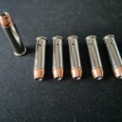 6 Cartouches de 357 magnum neutralisée tête XTP blindée étui nickelé