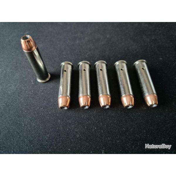 6 Cartouches de 357 magnum neutralise tte XTP blinde tui nickel