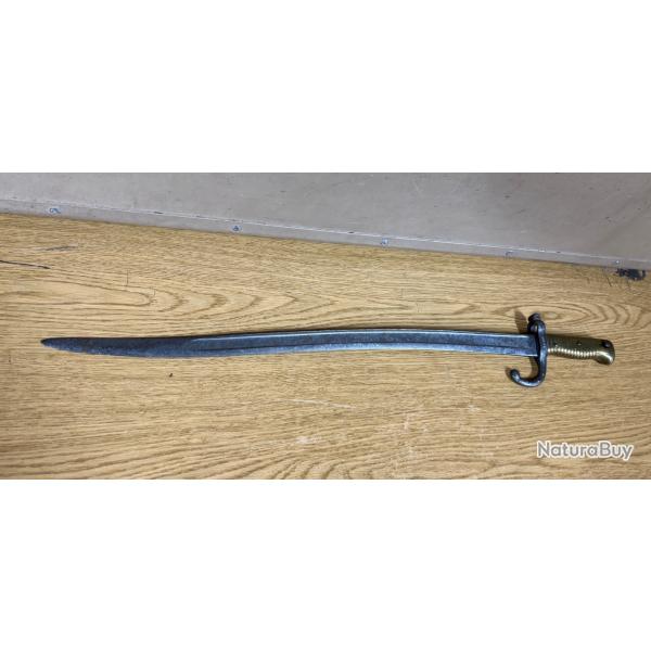 ORIGINAL AUTHENTIQUE BAYONET BAIONNETTE CHASSEPOT TULLE 1874 FONCTIONNELLE TRES BON ETAT !!!