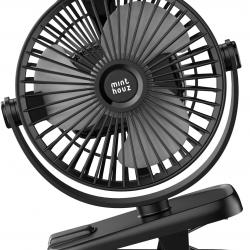 Ventilateur Portable USB, Ventilateur Bureau Silencieux avec Clip, Batterie 8000mAh Rechargeable