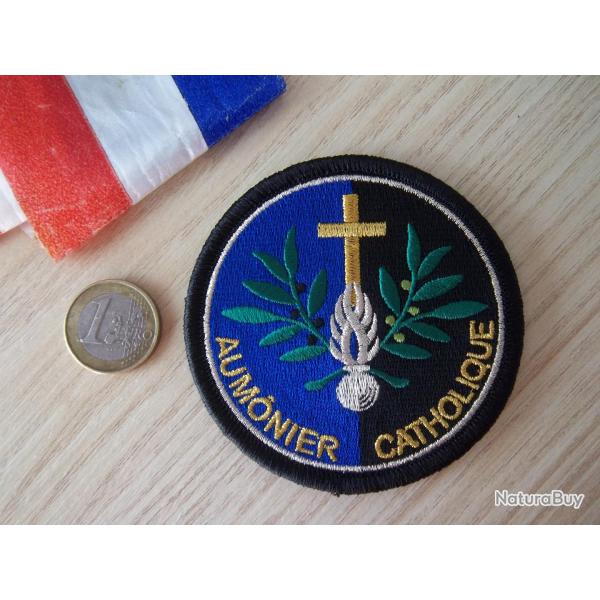 cusson collection militaire aumnier catholique gendarmerie insigne tissu