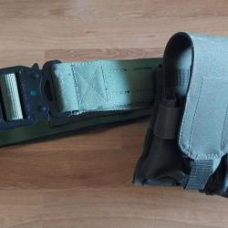 Ceinture tactique + poche decharge et porte chargeur + holster