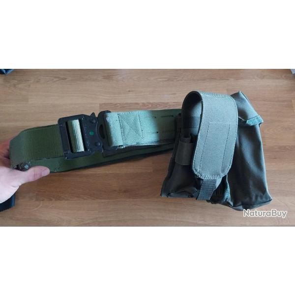 Ceinture tactique + poche decharge et porte chargeur + holster