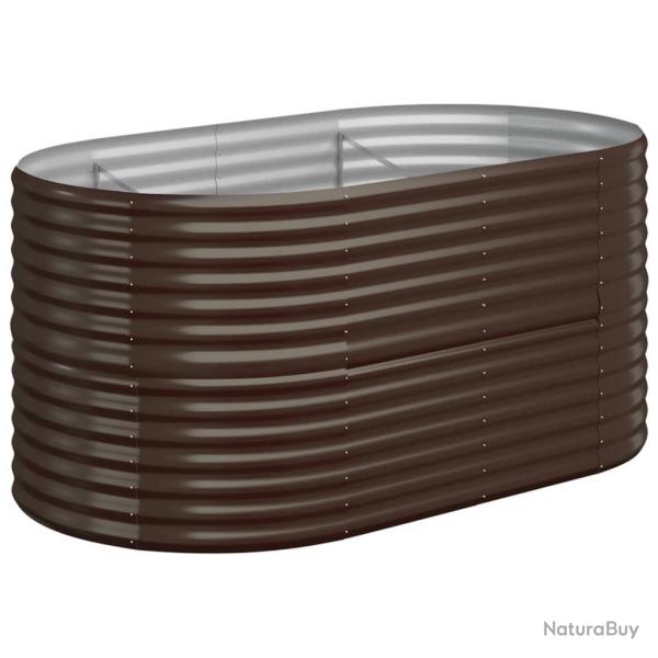 Jardinire bac lit surlev plantes fleurs terrasse jardin de jardin acier enduit de poudre marron