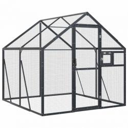 Volière cage à oiseaux 1,79 x 2 x 1,85 m aluminium anthracite 02_0045632