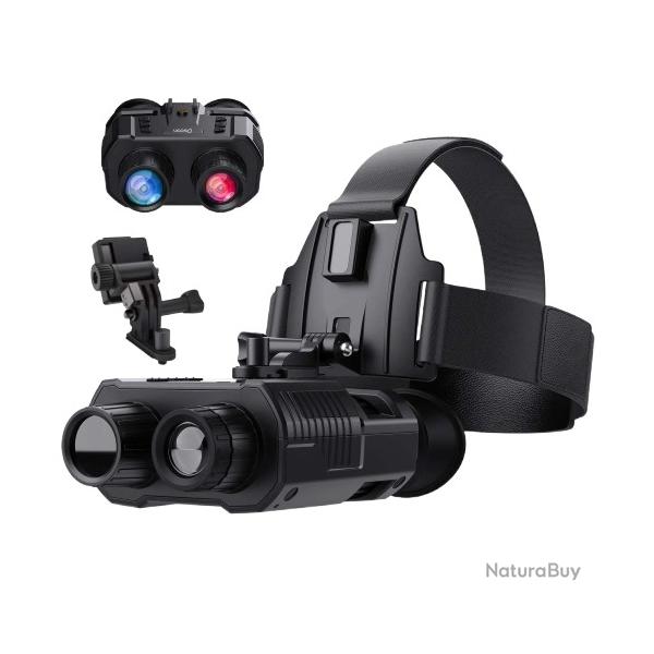Jumelles Vision Nocturne NV8000 Camra HD 1080P Affichage 3D Double Ecran IR 300m Casque Mont