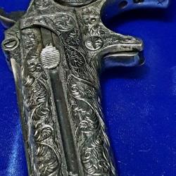 Suite remington 41rf derringer entièrement gravé..... SYLVER FINICH UMC .SUPER LUXE