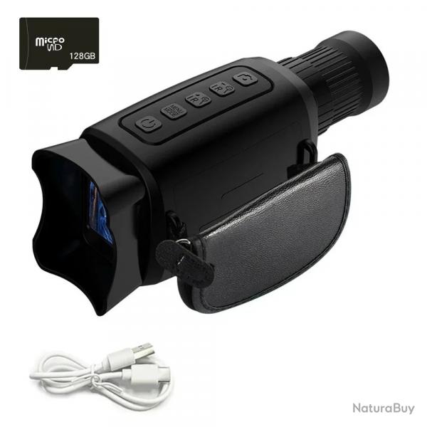Monoculaire Vision Nocturne 16x  Camra Infrarouge HD 200m Photo/Vido Batterie 2000mAh 128 GB