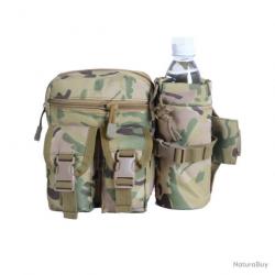Sac multipoches camouflage + porte bouteille - CP - LIVRAISON GRATUITE
