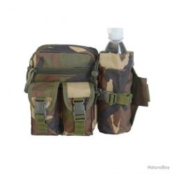 Sac multipoches camouflage + porte bouteille - jungle - LIVRAISON GRATUITE