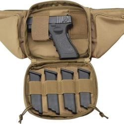 Sac tactique multipoches pour arme de poing + chargeurs ou accessoires - kaki - LIVRAISON GRATUITE