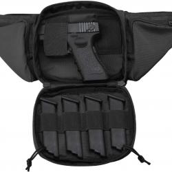 Sac tactique multipoches pour arme de poing + chargeurs ou accessoires - noir - LIVRAISON GRATUITE
