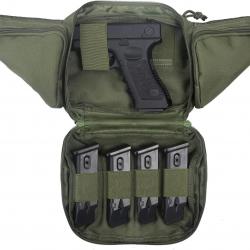Sac tactique multipoches pour arme de poing + chargeurs ou accessoires - vert - LIVRAISON GRATUITE