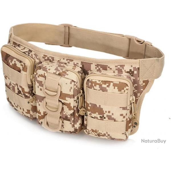 Sacoche tactique multipoches camouflage - desert digital - LIVRAISON GRATUITE