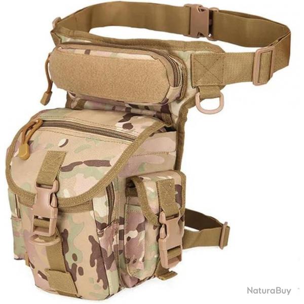 Sacoche de cuisse tactique - camouflage cp - LIVRAISON GRATUITE