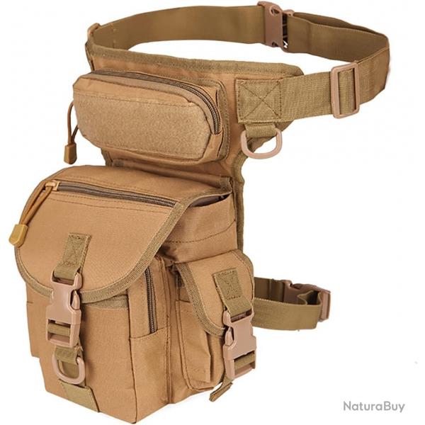 Sacoche de cuisse tactique - kaki - LIVRAISON GRATUITE