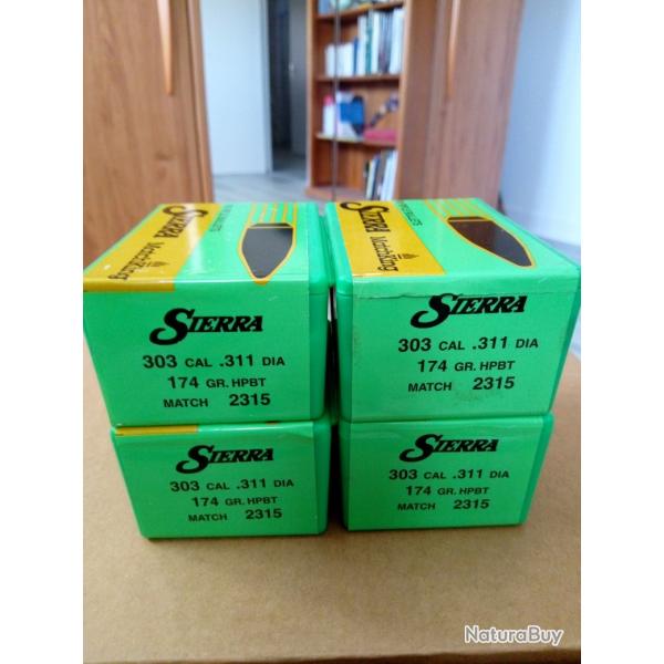 450 ogives Sierra HPBT Match 174 gr calibre 311