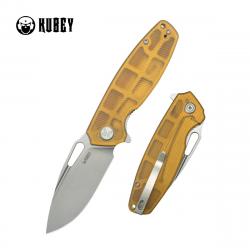 Couteau Kubey Tityus Ultem Lame Acier 14C28N Manche G10 IKBS Linerlock Clip KUB322R