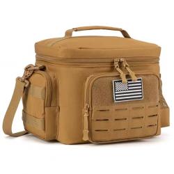Sac à déjeuner tactique isotherme étanche repas pique-nique robuste et durable Beige Sable